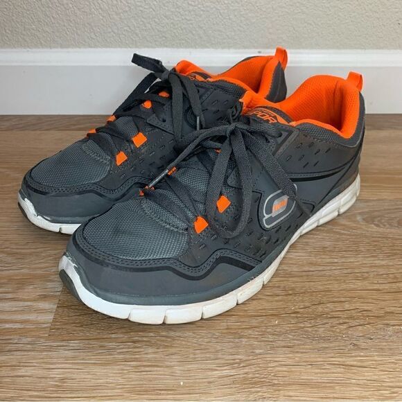 Skechers Men’s Flex Sole Gray Orange Shoes main image 11